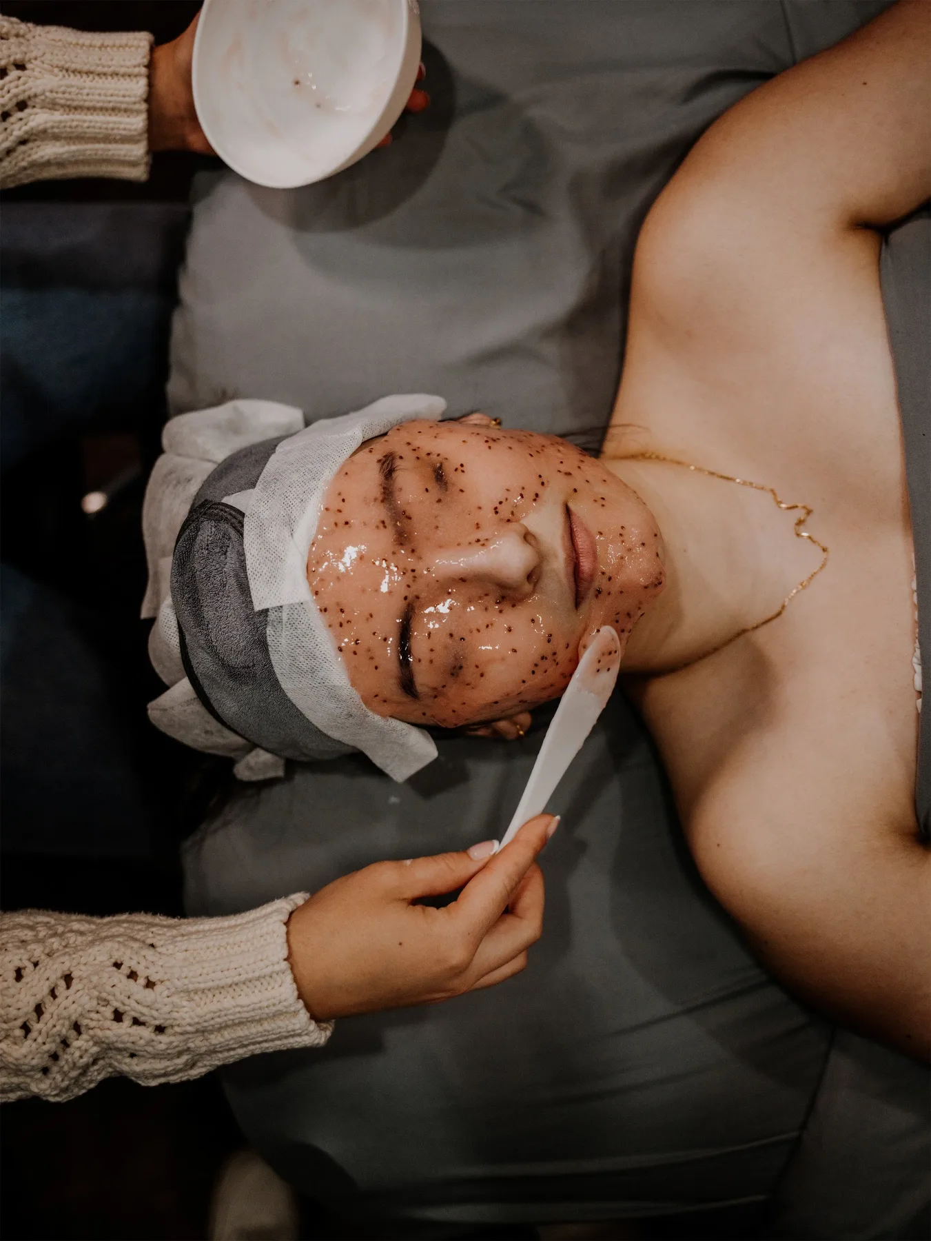 A body scrub treatment at Evolution of Beauty in Marshall